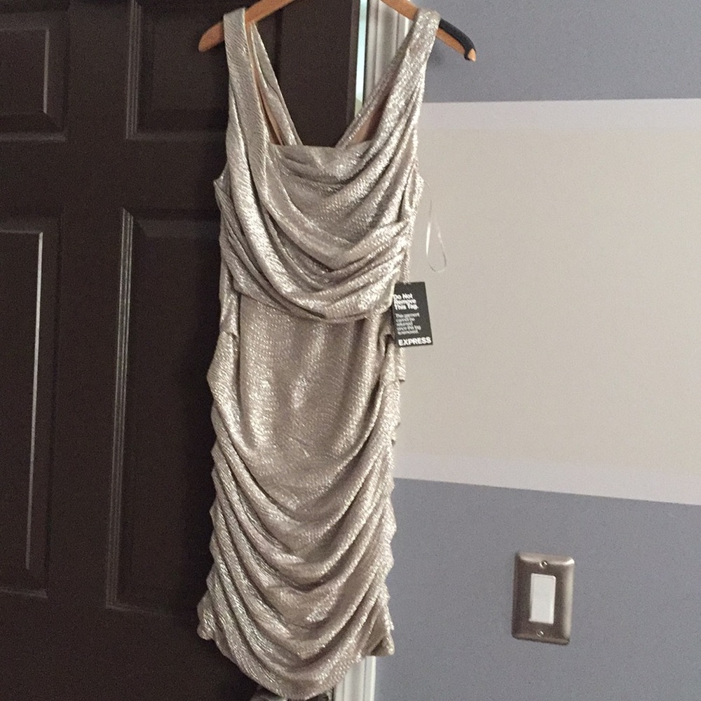 NWT Express Gold Dress size 8